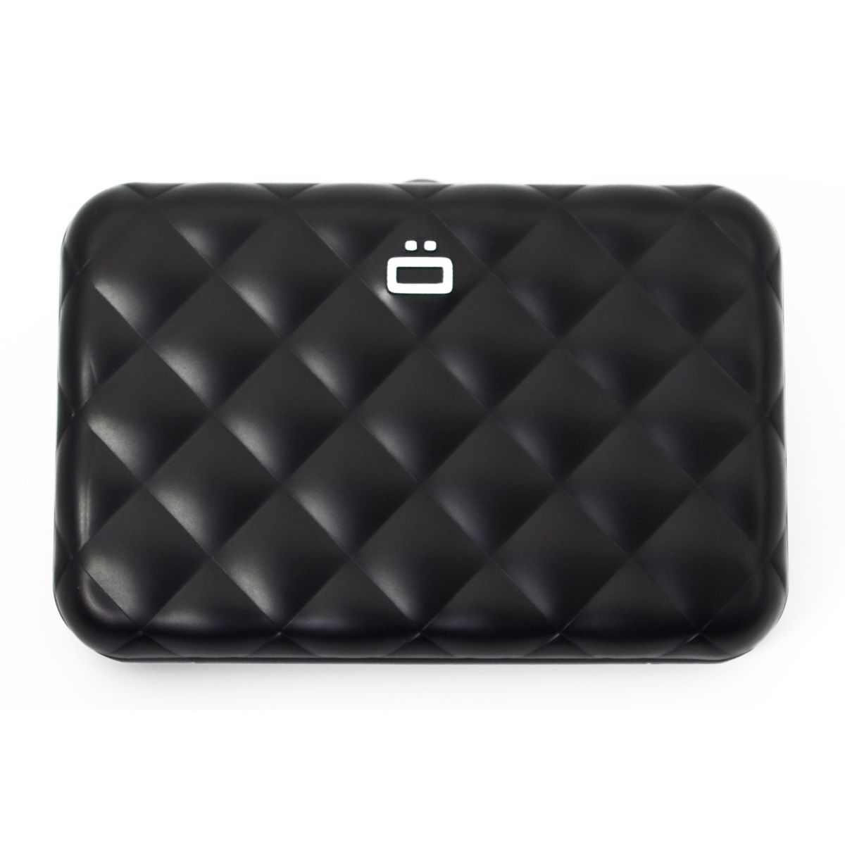 OGON Aluminum Wallet Quilted Button - Black